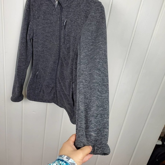 Killtec Women's 12 Gray Full Zip Mock Neck Fleece Sweatshirt - Picture 5 of 13